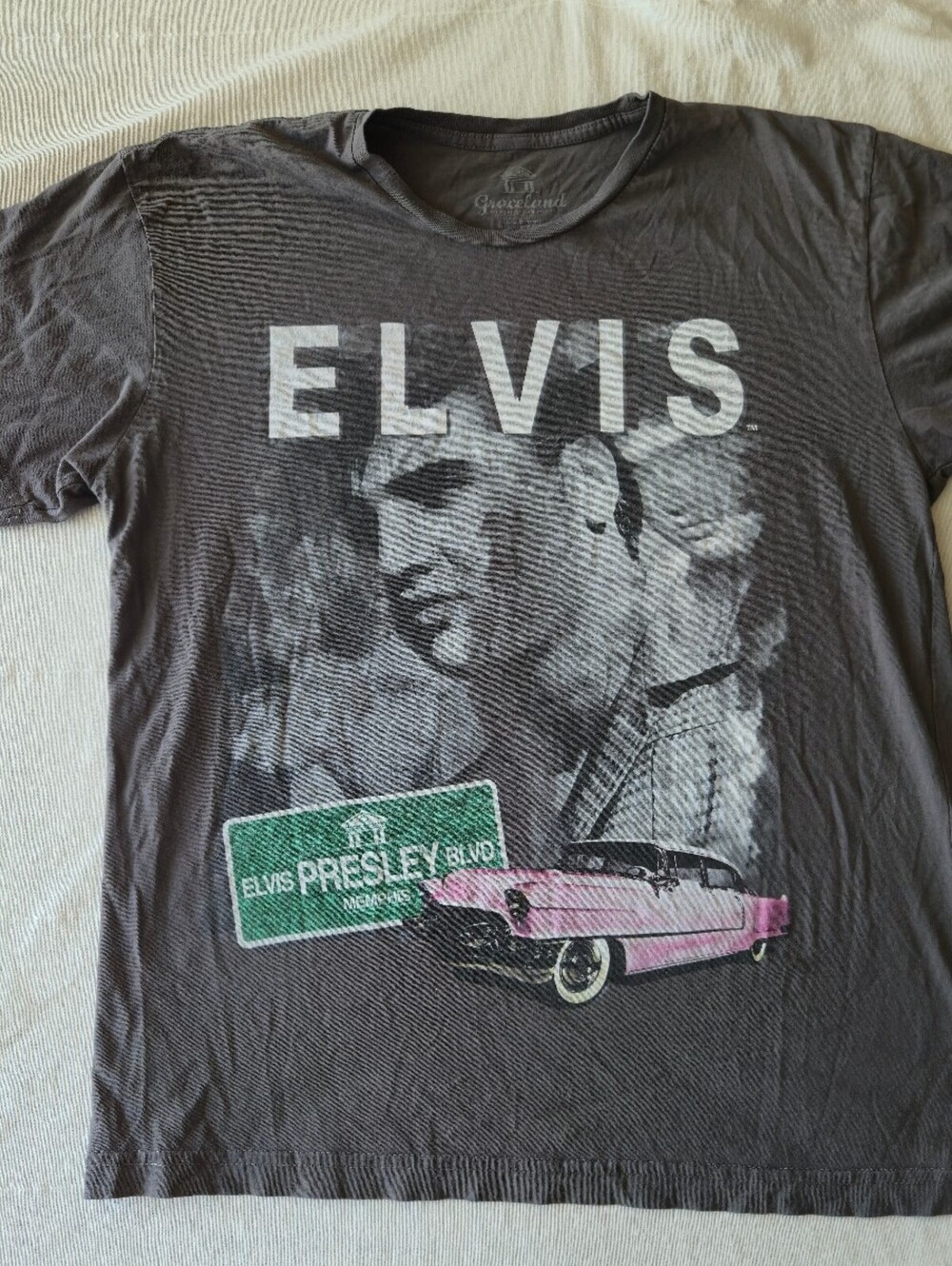 Men's Graceland Elvis Presley Graphic T-Shirt Size Large
